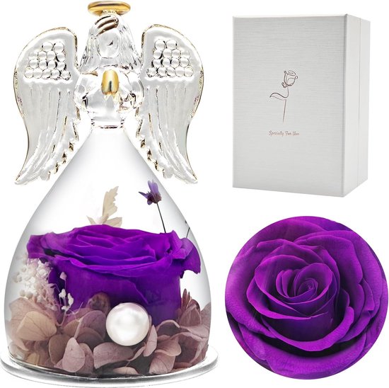Seachrgif Eeuwige roos, valentijnsdag cadeau voor vrouwen, roos in glas met licht, infinity roos voor vriendin, echtgenote, jonge vrouwen, schoonmoeder, oma zus, Valentijnsdag Moederdag cadeau-ideeën