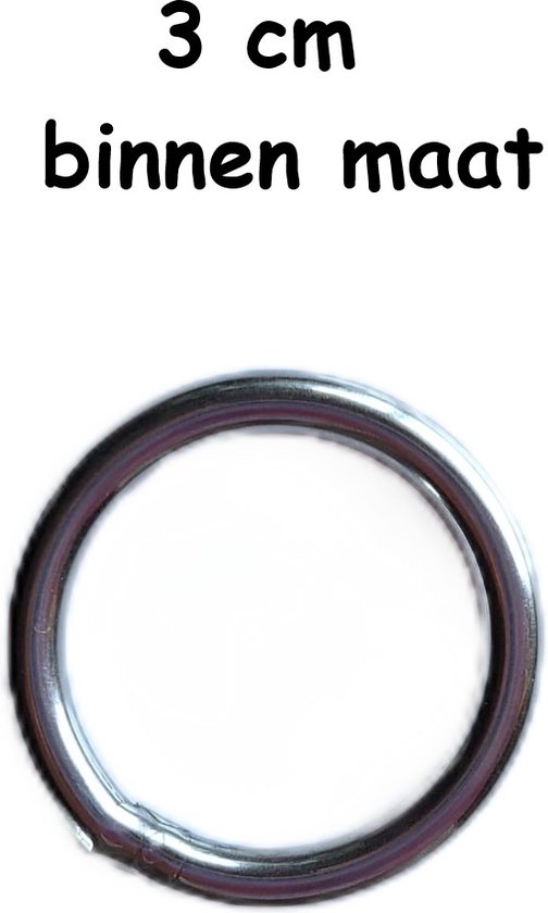 Ring rond - RVS - Ijzerwaren - 3 stuks - 3 cm breed binnen maat - O ring -  Zeer sterk... | bol