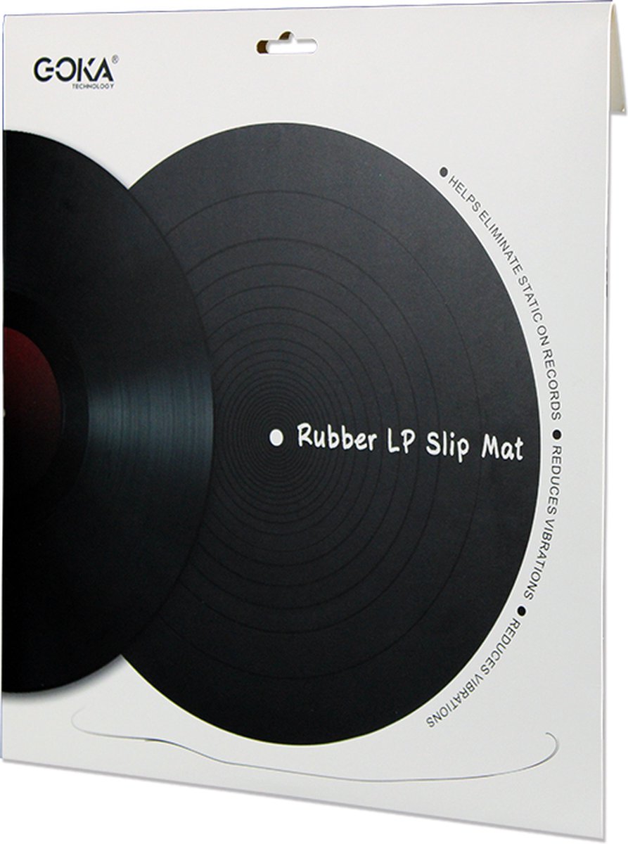 GOKA Slipmat platenspeler Zwart Silicone slipmat draaitafel mat