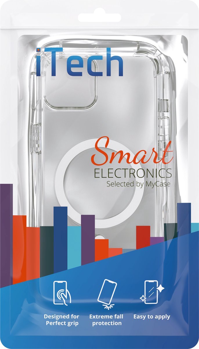 iTech Hoesje geschikt voor iPhone 13 Pro Max met MagSafe Transparant anti shock - crystal edition