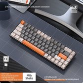 Bol.com Wireless Gaming Keyboard - 60% Keyboard - Mechanisch Toetsenbord Draadloos - Red Switches - Bluetooth/Usb Draadloos - Zwart aanbieding