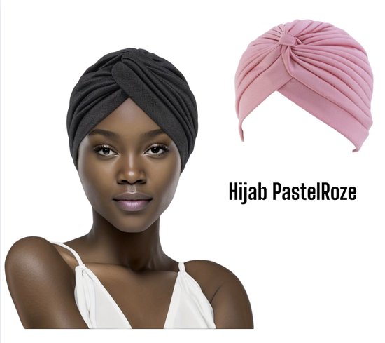 Cabantis Hijab - Hoofddeksel - Islamitisch - Tulband - Chemo - Muts - Pastel Roze