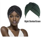 Cabantis Hijab - Hoofddeksel - Islamitisch - Tulband - Chemo - Muts - Donker Groen