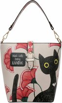 DOGO Bucket Bag Damestassen- Black Cats Bring Luck