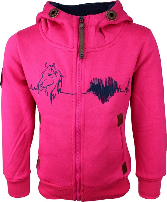 S&C Vestje Paard roze Roze Kids & Kind Meisjes - Maat: 98/104