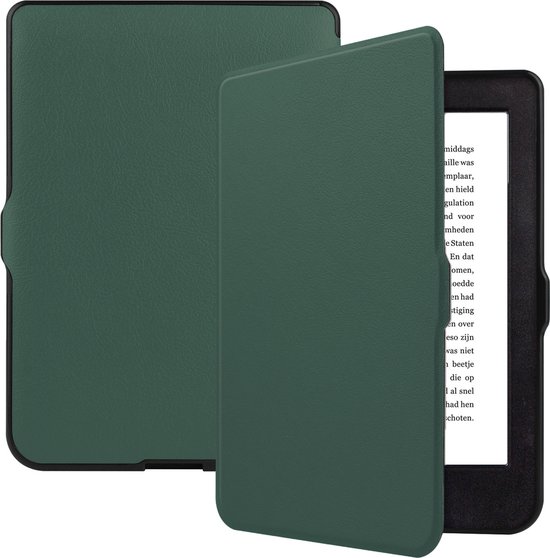 Hoesje Geschikt voor Kobo Nia Hoes Bescherm Hoesje Case Sleep Cover Met Screenprotector - Hoes Geschikt voor Kobo Nia Hoesje - Donkergroen van Hoesje  — afbeelding 5