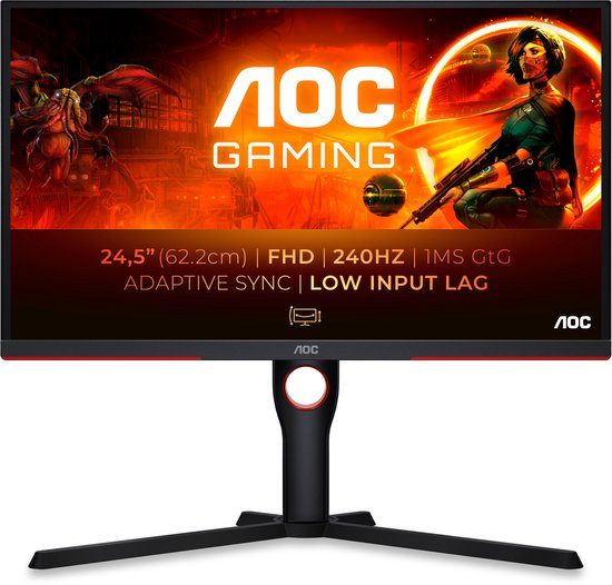 AOC 25G3ZM – Full HD Gaming Monitor – 240hz – Verstelbaar – 25 Inch