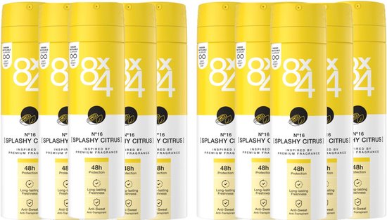 8x4 Deo Spray - No.16 Splashy Citrus - 12 x 150 Ml