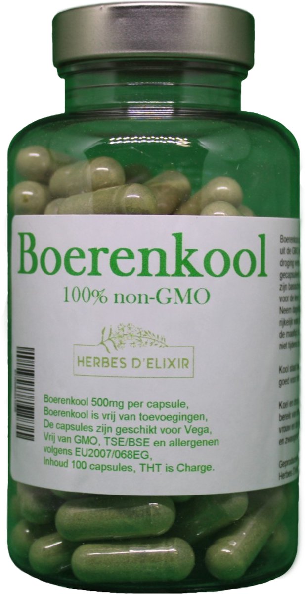 Goedkoopste Herbes D'elixir Boerenkool Capsules - 500mg per Capsule - 100 Stuks - 100 Natuurlijk - Vegan