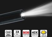 lampe de poche - Variant XXL - Lampe de poche LED - Jusqu'à 2000 x Zoomable - Étanche - sécurité - lampe de poche militaire