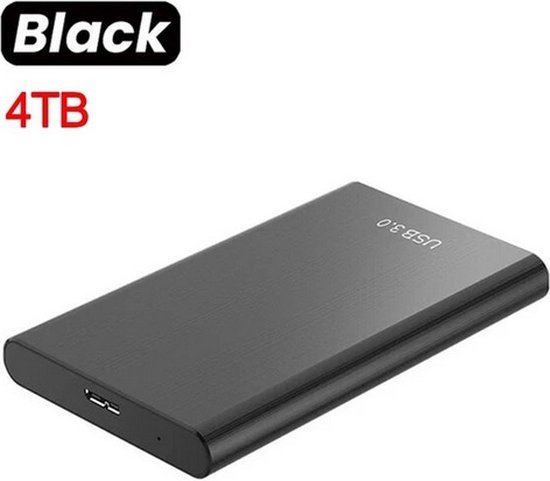 Disque dur externe portable 4 To - Stockage de masse haute vitesse USB 3.0  - Interface