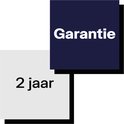 Twee overlappende vierkanten met tekst 'Garantie' en '2 jaar'.
