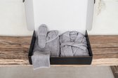 Cadeaubox Sauna Silver 3XL [model/maat: badjas 3XL| slipper 41/42] - kerst cadeau/kerstpakket vrouw/man