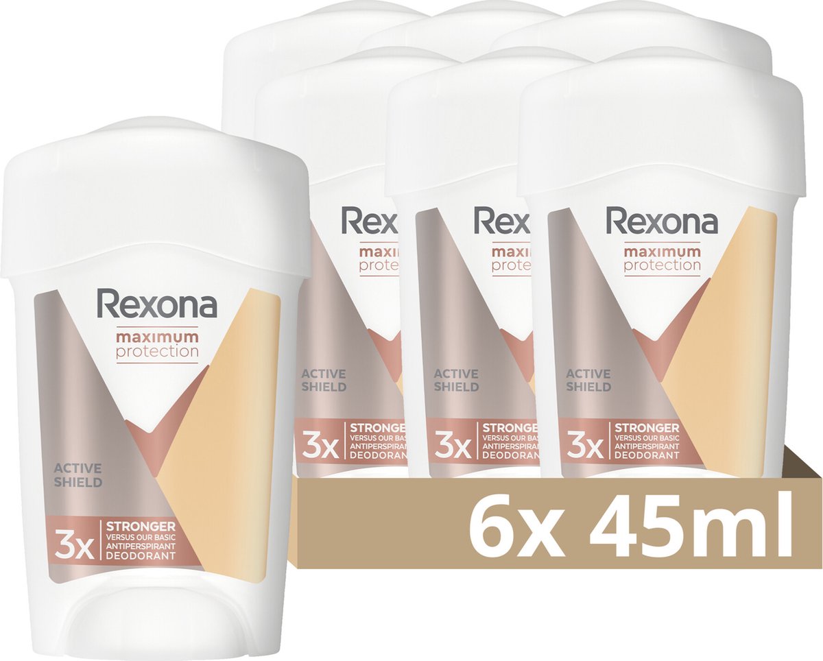 Goedkoopste Rexona Maximum Protection Anti-Transpirant Deodorant Stick - Active Shield - 3 x meer bescherming , tot 96 uur lang - 6 x 45 ml