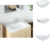 vidaXL Lavabo - Salle de bain et toilettes - 55,5 x 37,5 x 19 cm - Brillant - Lavabo