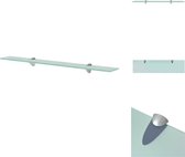 vidaXL Zwevende plank Glas - 80 x 20 cm - Transparant - Gehard veiligheidsglas - Zinklegering - Wandsteun