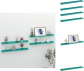 vidaXL Wandschap Decoratieve Blauw MDF - 80 x 9 x 3 cm - Duurzaam - Montage vereist - Wandsteun