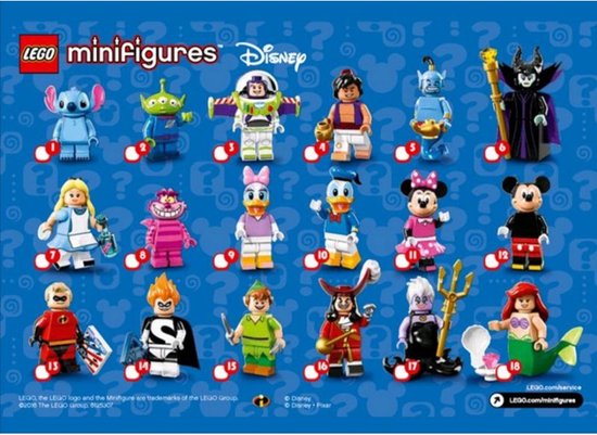 LEGO 71012 - Minifigures Disney Série 1 - BOITE comprenant 60 polybags | bol