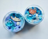 2 x Speelfoam Reef & Oceaan - sensory dough thema set - speel foam deeg speeldeeg speelklei - vis koraal schelpen