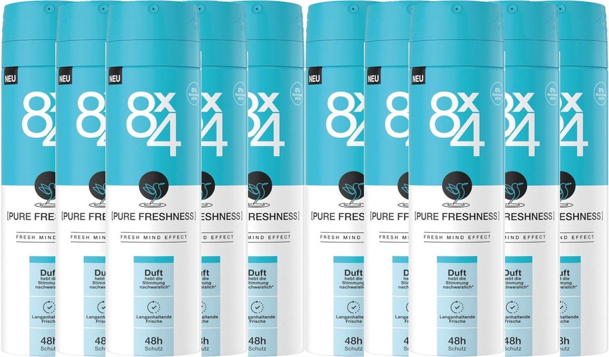 8 x 4 Deo Spray No 19 - Pure Freshness - 12 x 150 ml