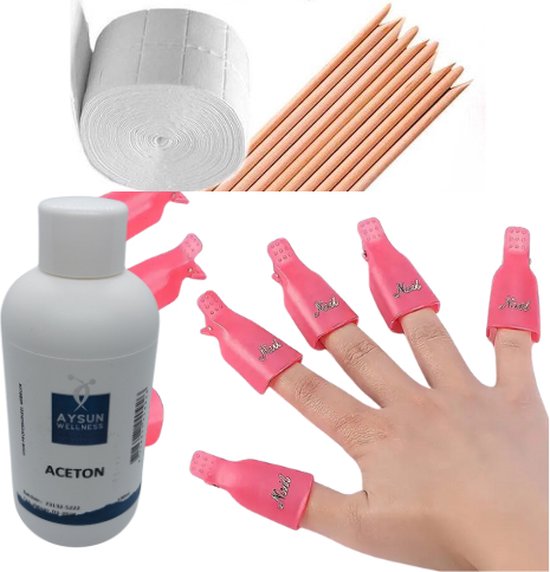 Nagellak Remover Clips voor Veilig afweken - doos met 10 stuks -Verwijderen van Nagellak - Acryl - Gellak - Gelpolish