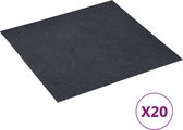 vidaXL - Vloerplanken - 20 - st - zelfklevend - 1,86 - m² - PVC - zwart - marmerpatroon