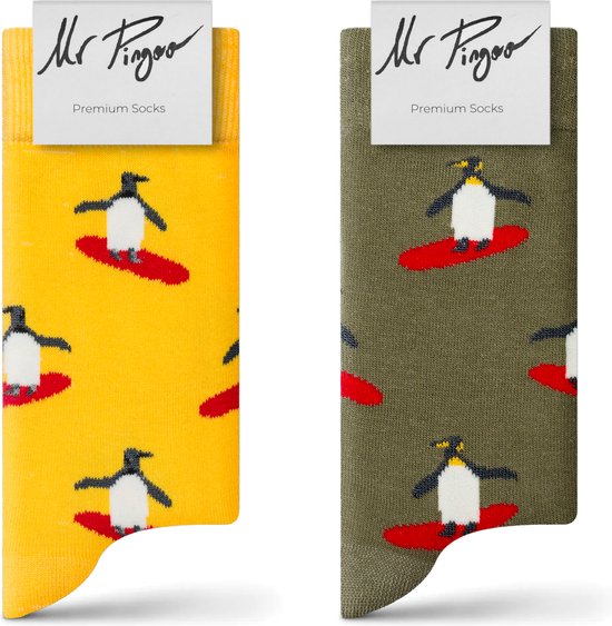 Mr Pingoo Sokken voor Heren en Dames - paar - Unisex Grappige Sokken - Vrolijke Pinguïn Sokken