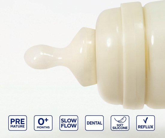 Difrax Flessenspeen Dental voor smalle babyflessen - Maat Small - 2st - Difrax