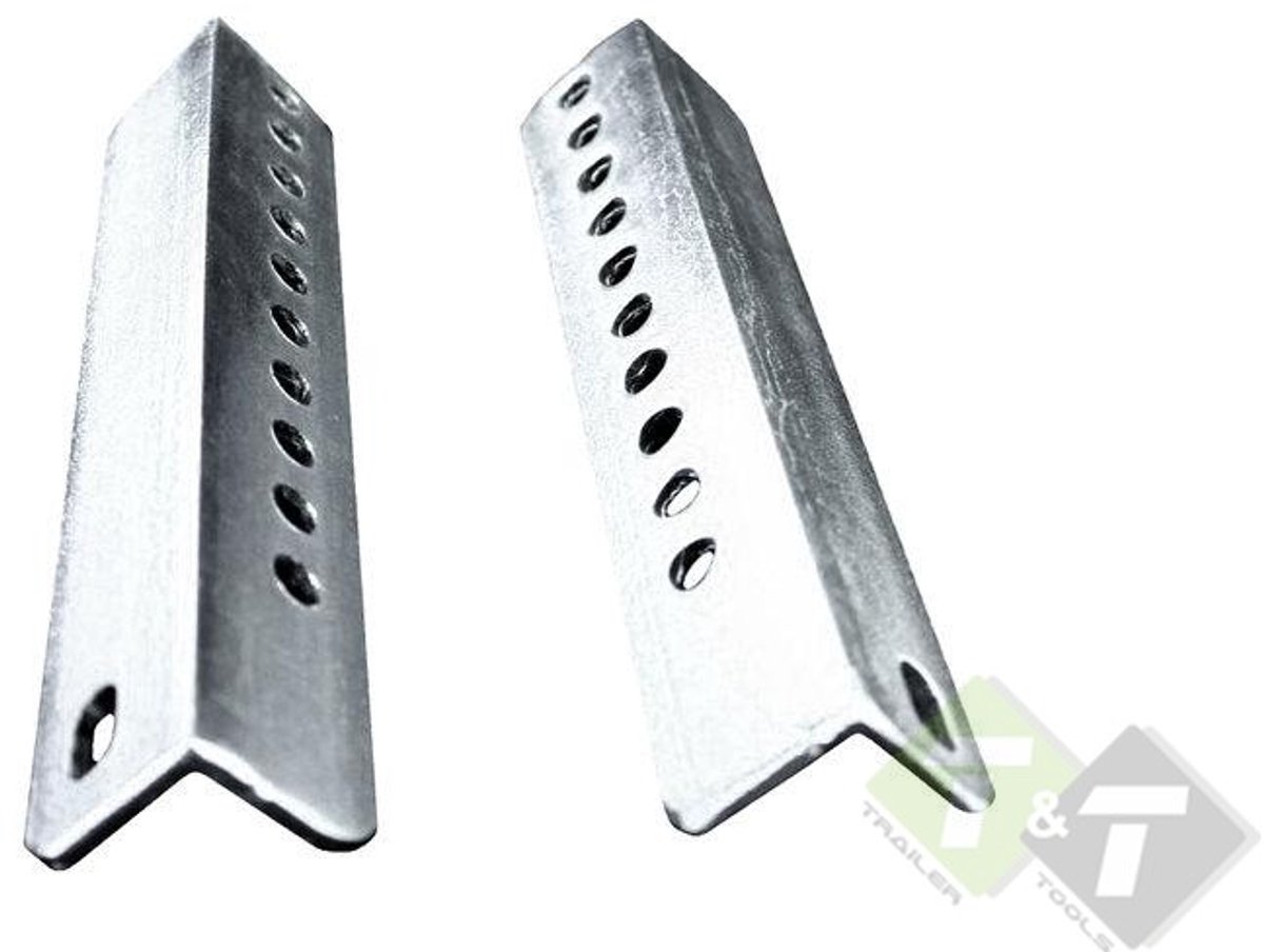 Hoeklijn 40/40 25cm lang - Steun voor kielrol - bootrolsteun - montagebeugel bootrol