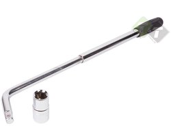Wielmoersleutel telescopisch - 17 en 19 mm - Wielsleutel - 355 tot 530mm - Benson