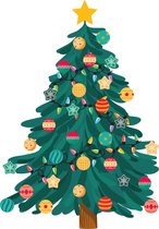 Kerstboom Kerst sticker | Muursticker | 131x180cm