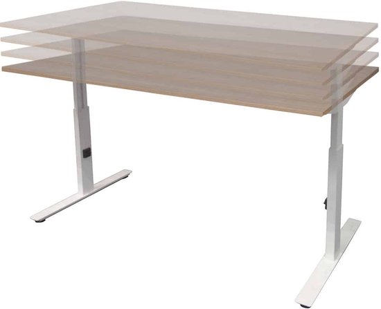 Bureau ajustable Schaffenburg - Linesto 160x80 robson - structure blanche