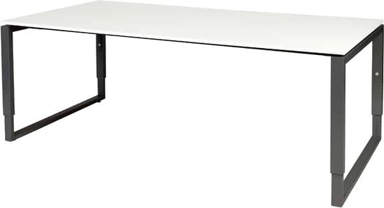 Vergadertafel - Verstelbaar - 220x100 logan - zwart frame