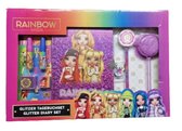Rainbow Surprise glitter geheim dagboek - Glitterlijm - Dagboek met slotje - Stickers