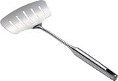 Fish Turner Slotted Spatula Kitchen Spatula Filter Excess Oil Comfortable Stainless Steel Robust and Dishwasher Safe for Turning Eggs, Burgers, Pizza, Meat Slices, Grilling 38.5 cm