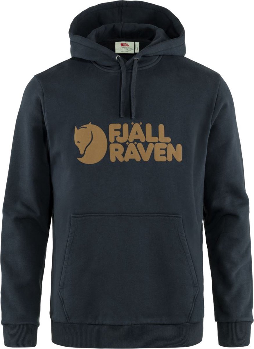 Fjallraven Fjällräven Logo Hoodie M Heren Outdoortrui Blauw