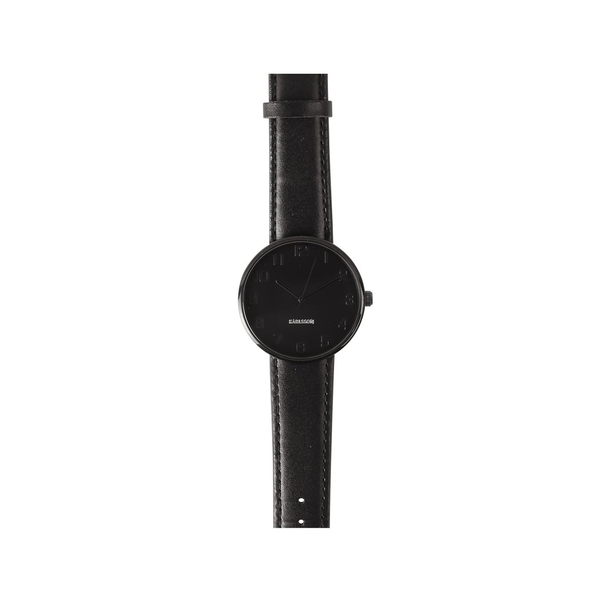 Karlsson Horloge Mr. Black - Zwart - Ø4cm - Scandinavisch,Modern