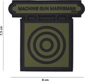 101 Inc Embleem 3D Pvc Machine Gun Marksman Groen   17075