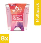 Glade Geurkaars - Petals & Blossom 129 gr. - Voordeelverpakking 8 stuks