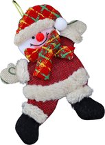 Schattige sneeuwman kerstpop - 4 stuks! - kerstpop voor in de kerstboom - kerstornament - kerst plushie - kerstpop voor in de kerstkrans - kerstversiering