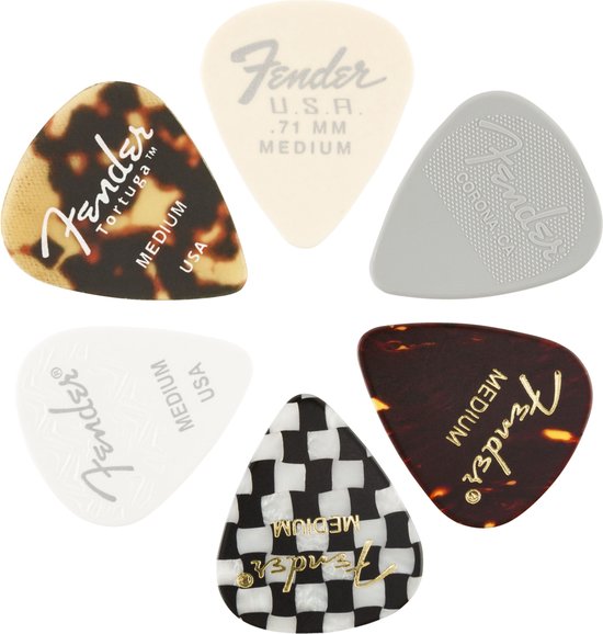 Foto: Fender material medley plectrum medium 6 stuks