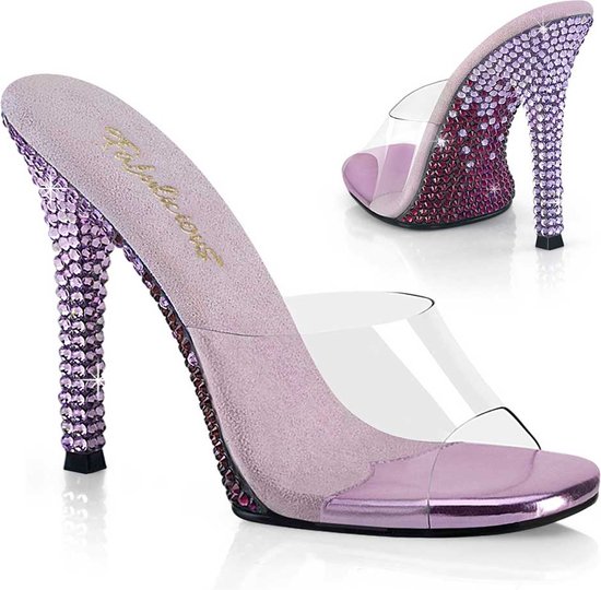Fabulicious - Sandales à talon GALA-01DMM - Pointure 38 - Transparent/Violet