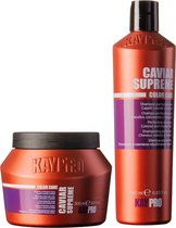 KayPro Caviar Supreme set shampoo 350ml & haarmasker 500ml - bundel voor gekleurd haar shampoo & haarmasker - haarverzorging set - Geschenkset - Giftset - voordeelverpakking - ideaal voor het verzorgen van gekleurd haar