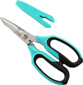 8 Inch Kitchen Scissors, Stainless Steel, Meat Vegetables Herbs Food Cutting Scissors Heavy Duty Cooking Scissors with Soft Grip Utility Multi-Purpose Cardboard Opening Tip Blade