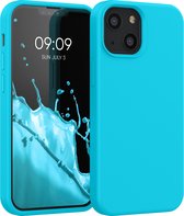 kwmobile telefoonhoesje geschikt voor Apple iPhone 13 mini - Hoesje met siliconen coating - Smartphone case in ijsblauw