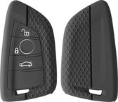 kwmobile autosleutel hoesje geschikt voor BMW 3-knops Smart Key autosleutel - Autosleutel behuizing in grijs / zwart
