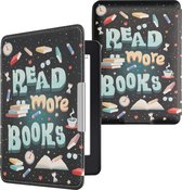 kwmobile hoes geschikt voor Amazon Kindle Paperwhite - Magnetische sluiting - E reader cover in blauw / geel / groen - Read More Books design