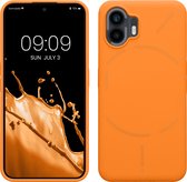 kwmobile telefoonhoesje geschikt voor Nothing Phone (2) - Hoesje met siliconen coating - Smartphone case in fruitig oranje