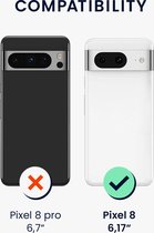 kwmobile telefoonhoesjegeschikt voor Google Pixel 8 - Hoesje van siliconen met telefoonkoord - In crème