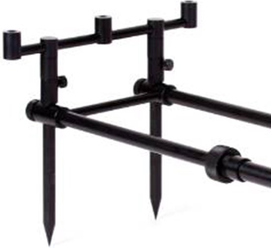 X2 Chunky Black Rodpod - Karpervissen - Stevig Aluminium - Voor 3 hengels - Compleet van Merkloos — afbeelding 2